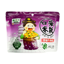 Рис б/п со вкусом говядины с перцем Девочка Leiqia, Китай, 155 г Акция