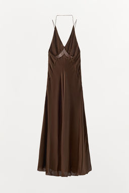 SATIN DRESS WITH LOW-CUT BACK