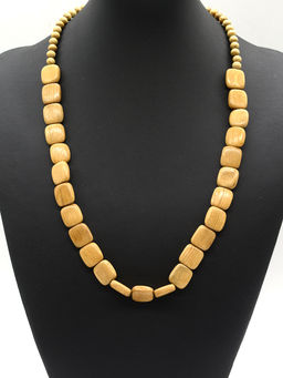 Бусы деревянные Квадрат 14мм, 56см Радуга камня