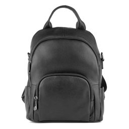 9022 black, женский кожаный рюкзак Barcelo Biagi