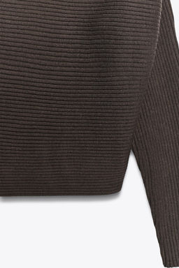 ASYMMETRIC RIB KNIT TOP - Zara фото 7
