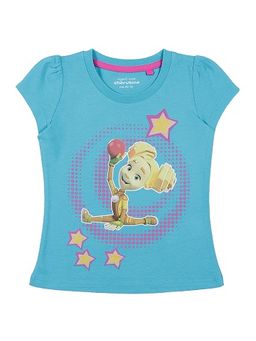 CRB wear/CAK 62138 Футболка для девочки, голубой/Ex.Cherubino