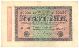 Банкнота 20000 марок 1923 года Германия