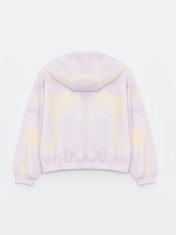 Kap??onlu Bask?l? Uzun Kollu K?z ?ocuk Sweatshirt - Waikiki фото 2