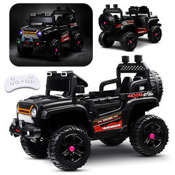 Электромобиль детский "Супер машина" (цвет черный)