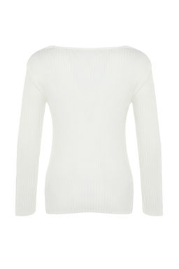 TRENDYOLMILLA Bordo Kare Yaka Triko Kazak TWOAW24KZ00114
