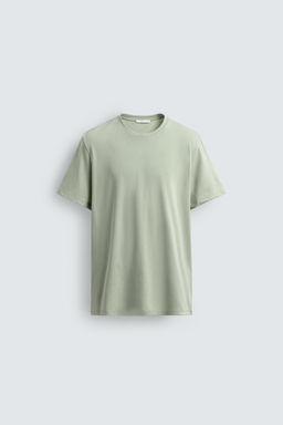 CAMISETA SLIM FIT B?SICA /01 / Verde claro - Zara фото 3