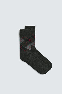 ARGYLE SOCKS WITH WOOL