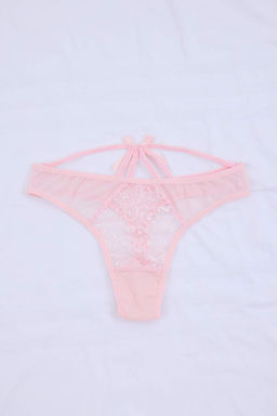 TRENDYOLMILLA Siyah Dantelli Tul ve Fiyonk Detayl? Tanga Orme Kulot THMSS24KU00037  фото 11