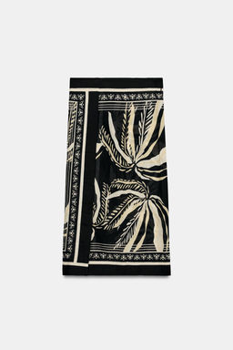 PAREO ESTAMPADO PALMERAS / Negro - Zara фото 3