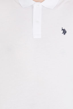 U. S. Polo Assn Мужская белая базовая футболка с воротником-поло - U.s. polo assn фото 6