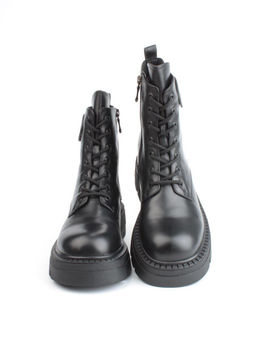 04-M3-1476 BLACK Ботинки зимние женские (натуральная кожа, натуральный мех)