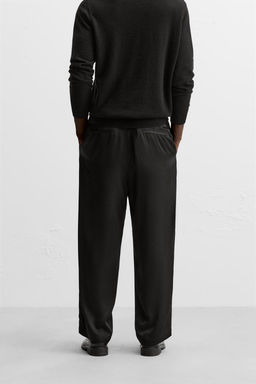RELAXED FIT SATIN TROUSERS - Zara фото 3