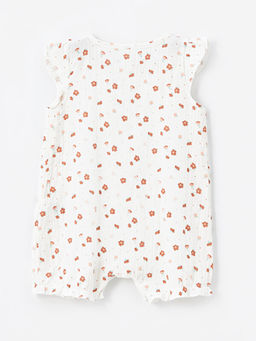 Bisiklet Yaka K?sa Kollu ?i?ekli K?z Bebek Tulum - Waikiki фото 2