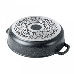 Жаровня с антипригарным покрытием 2,5л, д24см "Гранит", h7см, s0,4см, литые ручки (Россия)