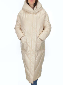 21-381 LT. BEIGE Пальто зимнее женское (200 гр. тинсулейт) - Fashion фото 2