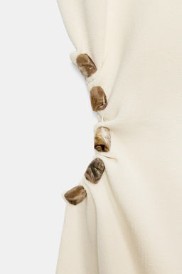 VESTIDO PUNTO CUT OUT BOLAS / Crudo - Zara фото 8