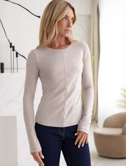 Лонгслив из премиального хлопка с эластаном - Vilatte фото 6