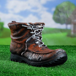 Фигурное кашпо для цветов «Башмак», 33×18 см, полистоун