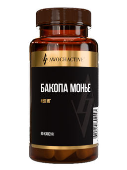 Добавка к пище БАКОПА МОНЬЕ (BACOPA MONNIERI) 60 капсул ТЖК 620мг, тм AWOCHACTIVE (выводим)  фото 2