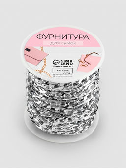 Цепочка для сумки, железная, 11?6.5 мм, 100.5 м, цвет серебряный - Арт узор фото 4