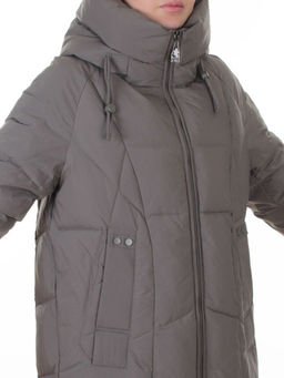 8855 GRAY Пальто зимнее женское (200 гр. холлофайбер)