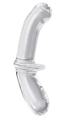 Двусторонний фаллоимитатор Satisfyer Double Crystal, стекло, прозрачный, 19,5 см  фото 4