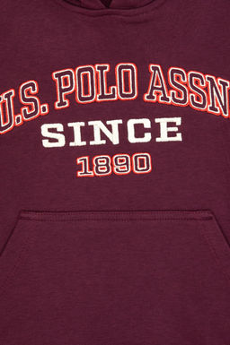 Erkek _ocuk Bordo Kap__onlu Sweatshirt Sepette S_rpriz _ndirim - U.s. polo assn фото 3