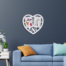 Фоторамка коллаж Сердце / 005-1 /уп 60/ 2 фото белая - Галеонтрейд фото 2