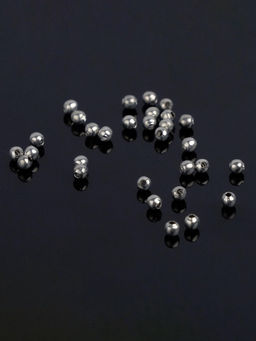 Цена за 5 шт. Кримп - зажимная бусина СМ-368, набор 30 шт. 2 мм, цвет серебро