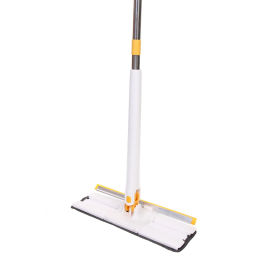 Швабра с отжимом, ручка 125 см "Skay" цвет белый в комплекте две насадки