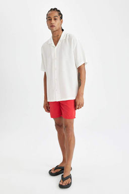 Шорты для плавания выше колена стандартного кроя на сетчатой подкладке - Defacto фото 3