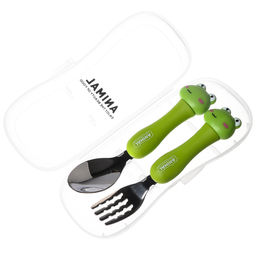 Набор детских столовых приборов в футляре Лягушата, вилка, ложка - Simaland фото 6