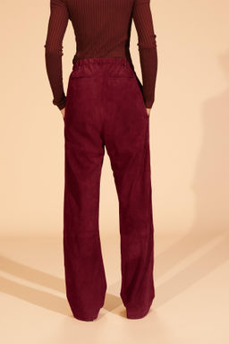 LIMITED EDITION SUEDE LEATHER TROUSERS - Zara фото 4