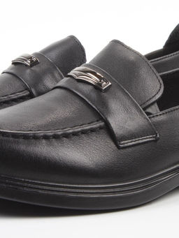 03-DHL206-1 BLACK Лоферы женские (натуральная кожа)