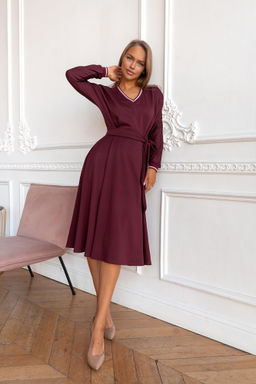Платье Open Style 5577 бордовый