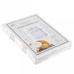 Постельное белье, комплект 1,5 спальный "Ох, и модница овечка, вся в кудряшках, вся в колечках" 4 предмета: пододеяльник 145х215см, простыня 150х215см, 2 наволочки 70х70см с клапаном-запахом, перкаль 110г/м2, хлопок 100%, упаковка "классическая" ПВХ