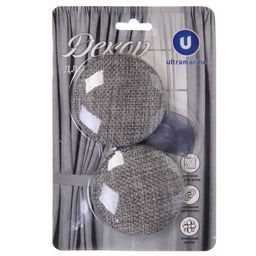 Цена за 4 шт. Подхват для штор на магните "Классика черный" 5см S1887