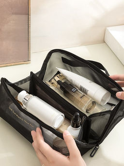 Косметичка - органайзер Netting black, 23*13,5*7 см - I likegift фото 2