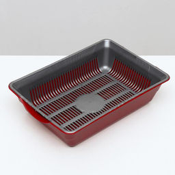 Туалет глубокий с сеткой 36 х 25 х 9 см, серый/бордовый - Simaland фото 3