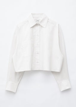 Camisa recortada en sarga de algod?n - H&m фото 2