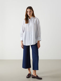 ?izgili Oversize Kad?n G?mlek Tunik
