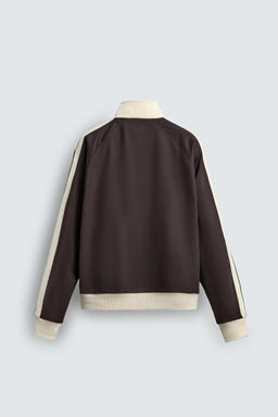 SUDADERA BANDAS CREMALLERA / Granate oscuro - Zara фото 8