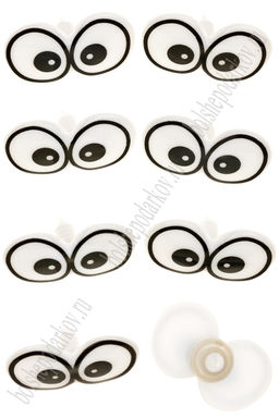 Фурнитура "Глазки" двойные с заглушками 41*25 мм (10 шт) SF-2159