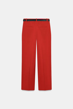 STRAIGHT-LEG TROUSERS WITH BELT - Zara фото 6
