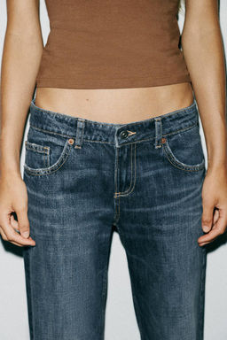 TRF WIDE-LEG LOW-RISE JEANS - Zara фото 3