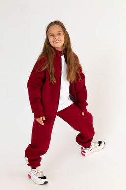 Бомбер утепленный, бордо - Inzibe фото 15