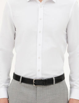 Beyaz Slim Fit Uzun Kollu G_mlek