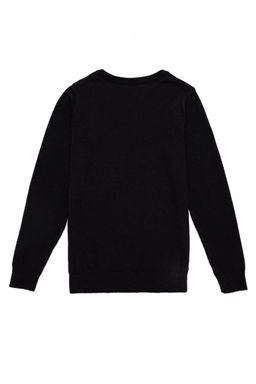 Черный трикотажный свитер с круглым вырезом для мальчика - U.s. polo assn фото 2
