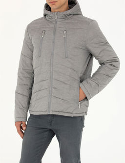 Gri Kap__onlu Dolgulu Spor Mont - Pierre cardin фото 6
